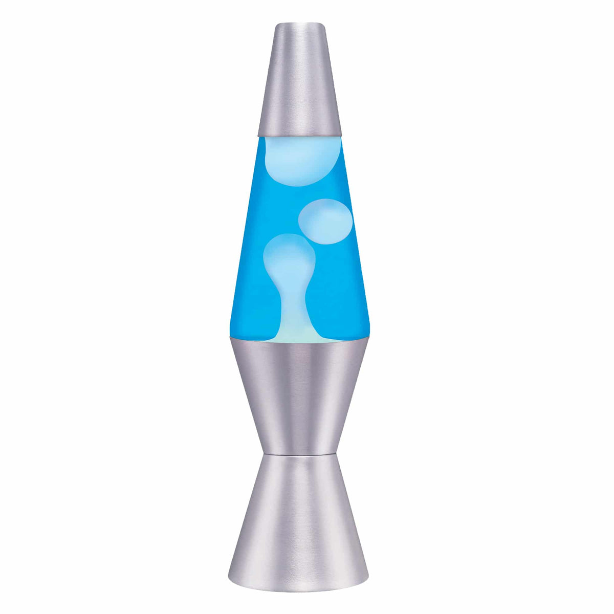 11.5″ LAVA LAMP – WHITE/BLUE/SILVER - US 0842