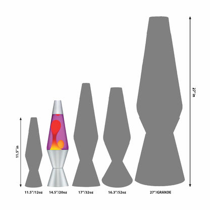 14.5” LAVA LAMP – YELLOW/PURPLE/SILVER - US 0858