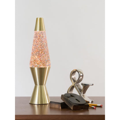 14.5″ LAVA LAMP RAINBOW GLITTER – CLEAR/GOLD - US 4757