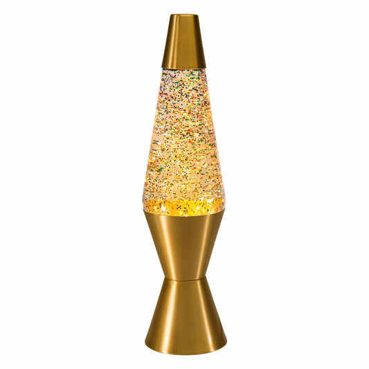 14.5″ LAVA LAMP RAINBOW GLITTER – CLEAR/GOLD - US 4757