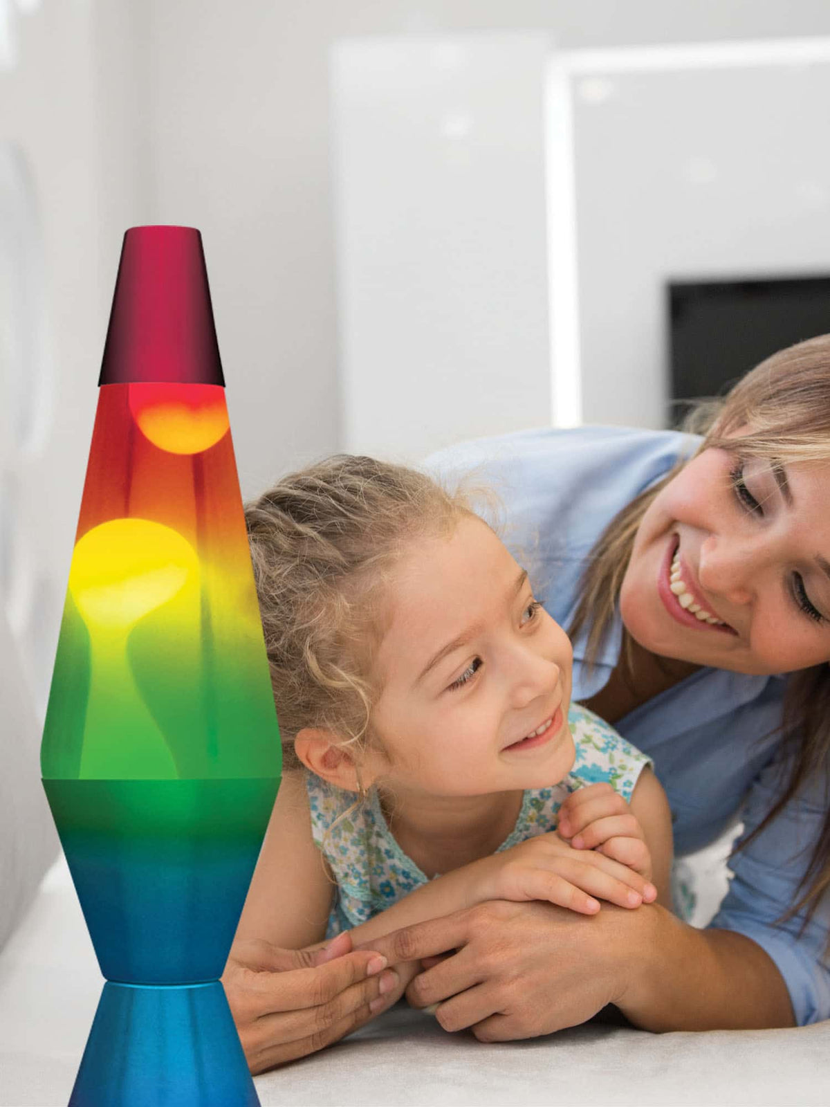 14.5” LAVA LAMP RAINBOW – WHITE/CLEAR/TRICOLOR - US 7247