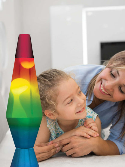 14.5” LAVA LAMP RAINBOW – WHITE/CLEAR/TRICOLOR - US 7247