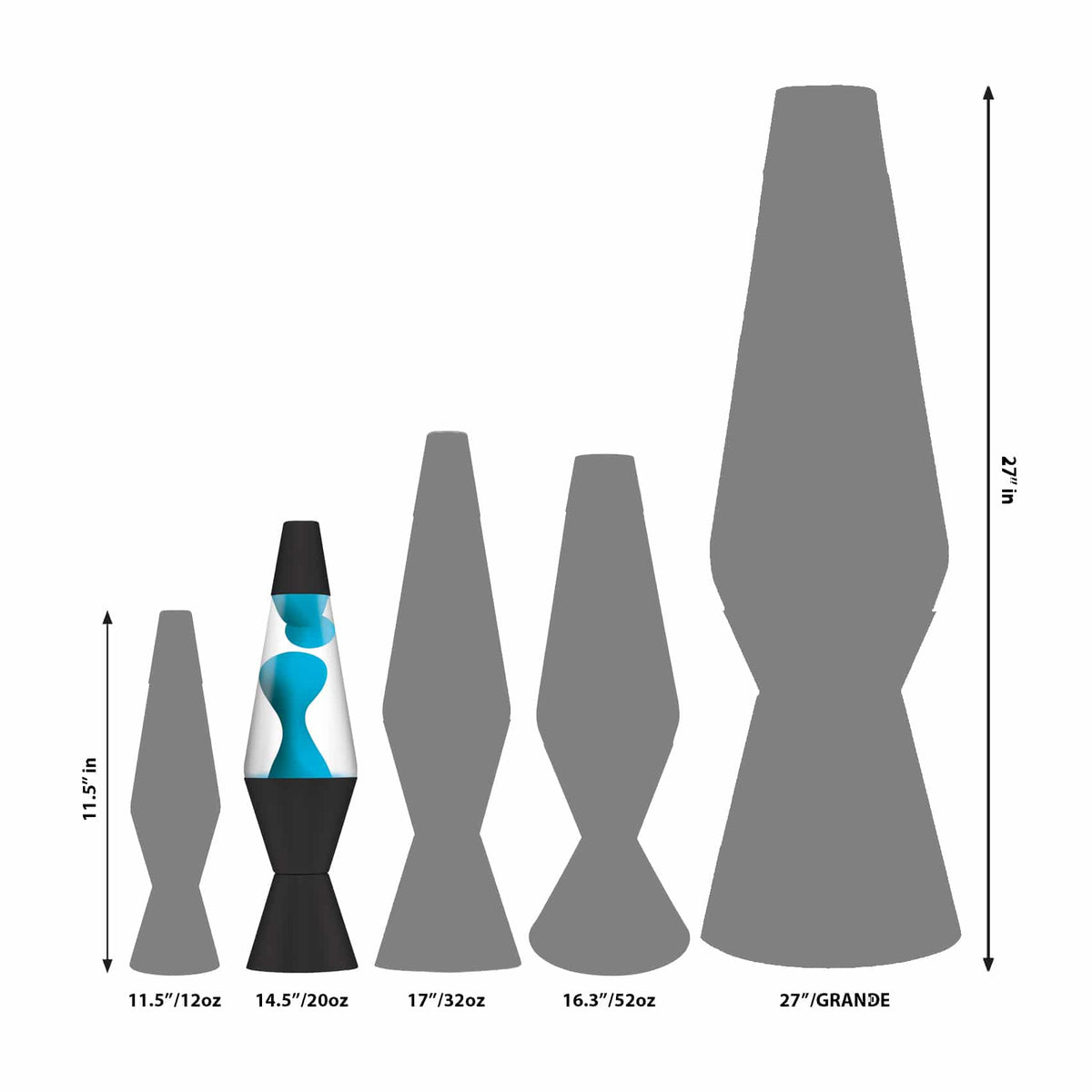 14.5″ LAVA LAMP NEON – BLUE/CLEAR/BLACK - US 2947