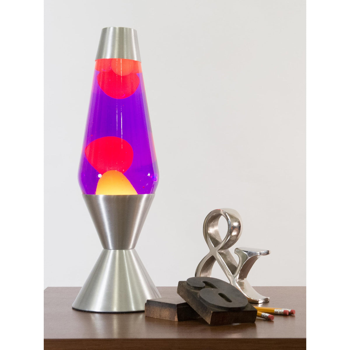16.3″ LAVA LAMP – YELLOW/PURPLE/SILVER - US 5943