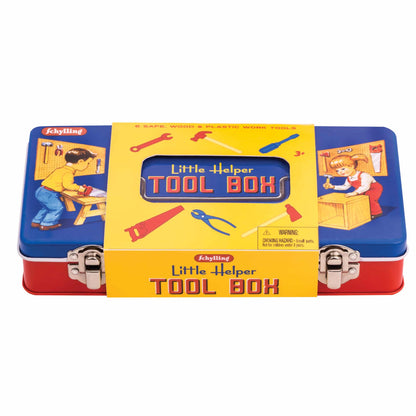 TIN TOOL BOX WITH TOOLS - US 6928